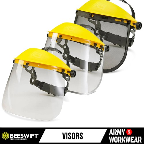 Visors clear metal edge - metal,