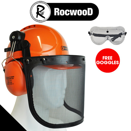 Rocwood chainsaw helmet safety - rocwood,